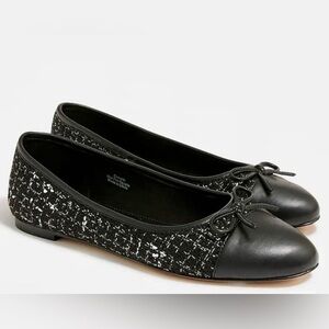 NWT J. Crew Factory Tweed Ballet Flats, size 8